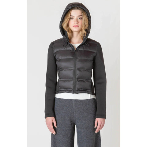 Room 34 Leah Mixed Puffer Jacket