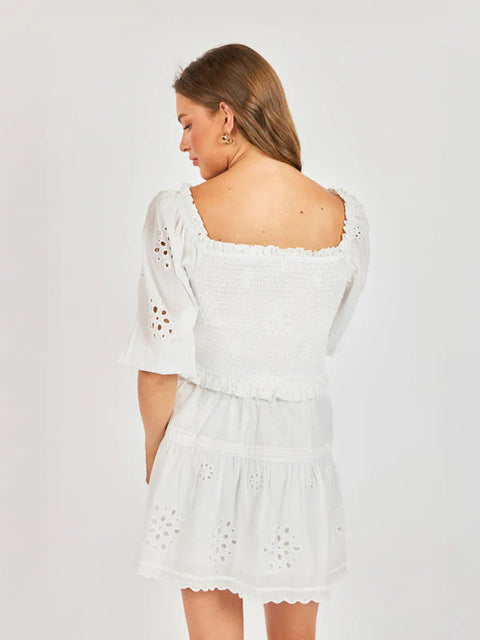 Sadie & Sage Bloomfield Smocked Top