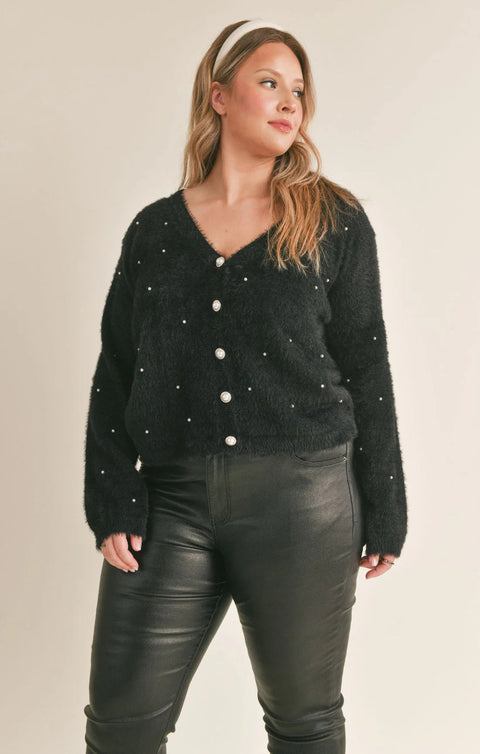 Sadie & Sage Marcie Pearl Embellished Cardigan