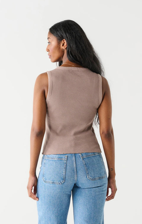 Kenna Waffle Knit Tank- 3 Colours- Extended Sizing