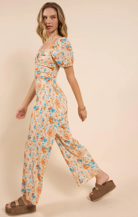 Sonoma Ruched Bust Jumpsuit w/ Ties