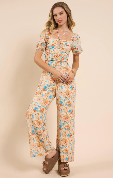 Sonoma Ruched Bust Jumpsuit w/ Ties