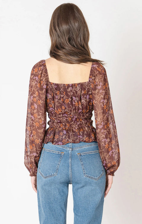 Dex Wildflower Square Neck Blouse