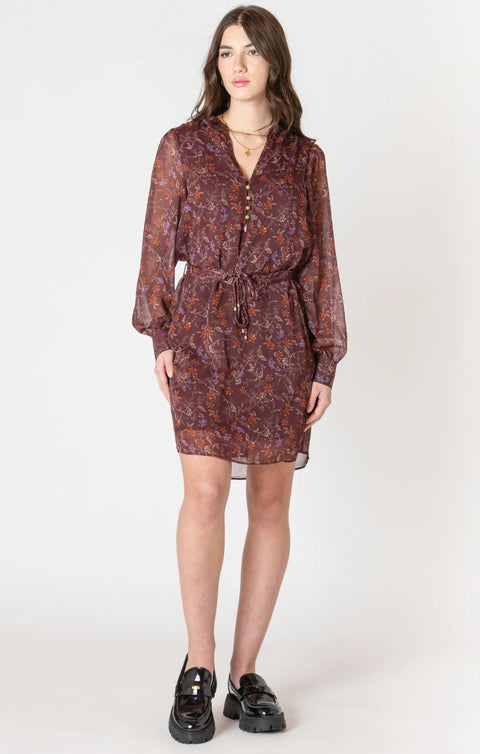 Dex Belted Button Detail Mini Dress