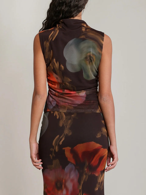 Dex Mesh Floral Top