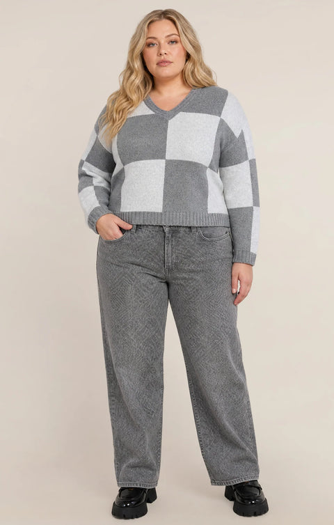 Dex Clara Colourblock Sweater - Extended Sizes