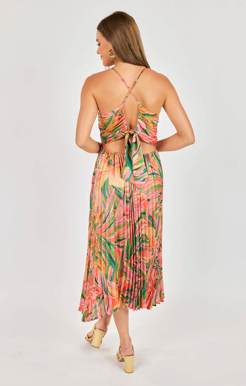 Sadie & Sage Sunset Ridge Pleated Midi Dress
