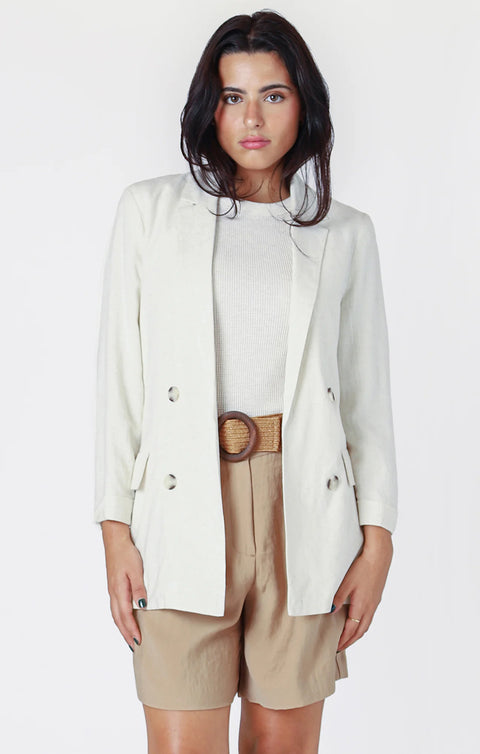 Kat Open Linen Blazer