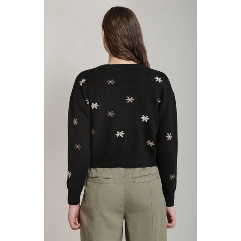 Dex Embroidered Flower Cardigan