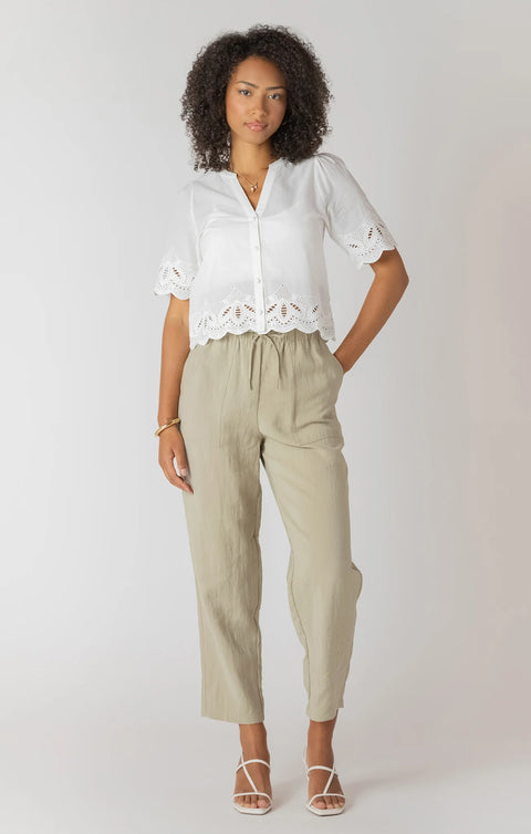 Room 34 Isabelle Eyelet Trim Blouse