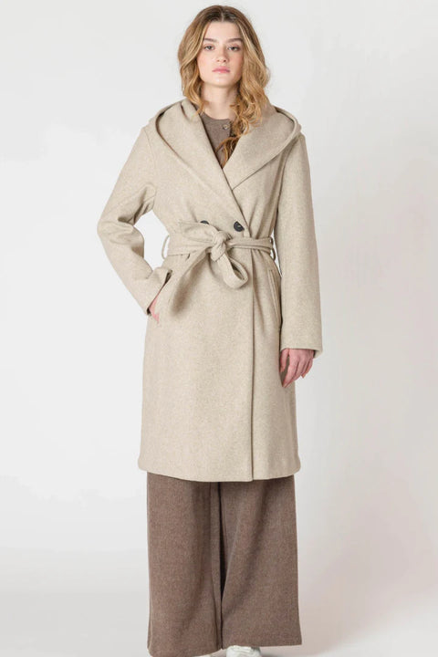 Room 34 Anna Belted Hooded Coat