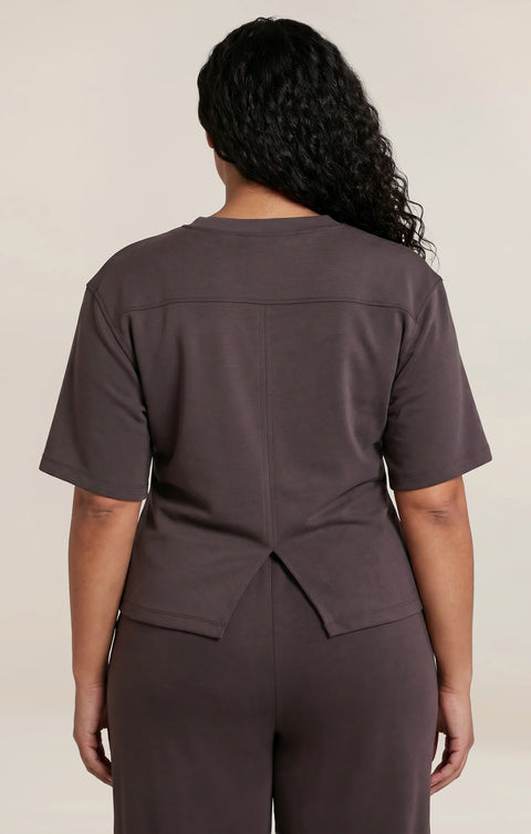 Dex Ella Pleated Waist Top - Extended Sizes