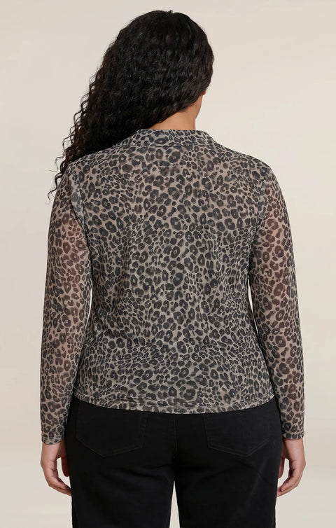 Dex Leopard Mesh Shirt - Extended Sizes