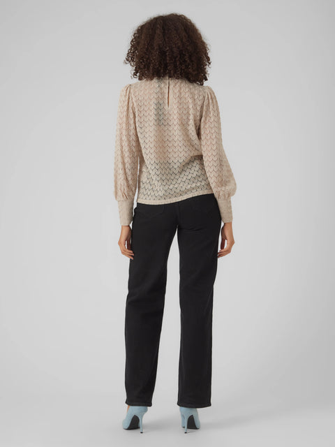 Vero Moda Becca LS Lace Top- 3 Colours