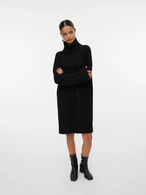 Vero Moda Aquarius Roll Neck Knit Dress- 2 Colours